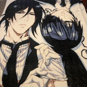 Black Butler, Anime Character Blanket with Black and White Design